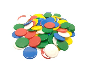Counters for crafting. 100 x 15mm plastic counters in various colours