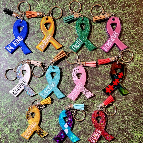 Ribbon Keychain Etsy