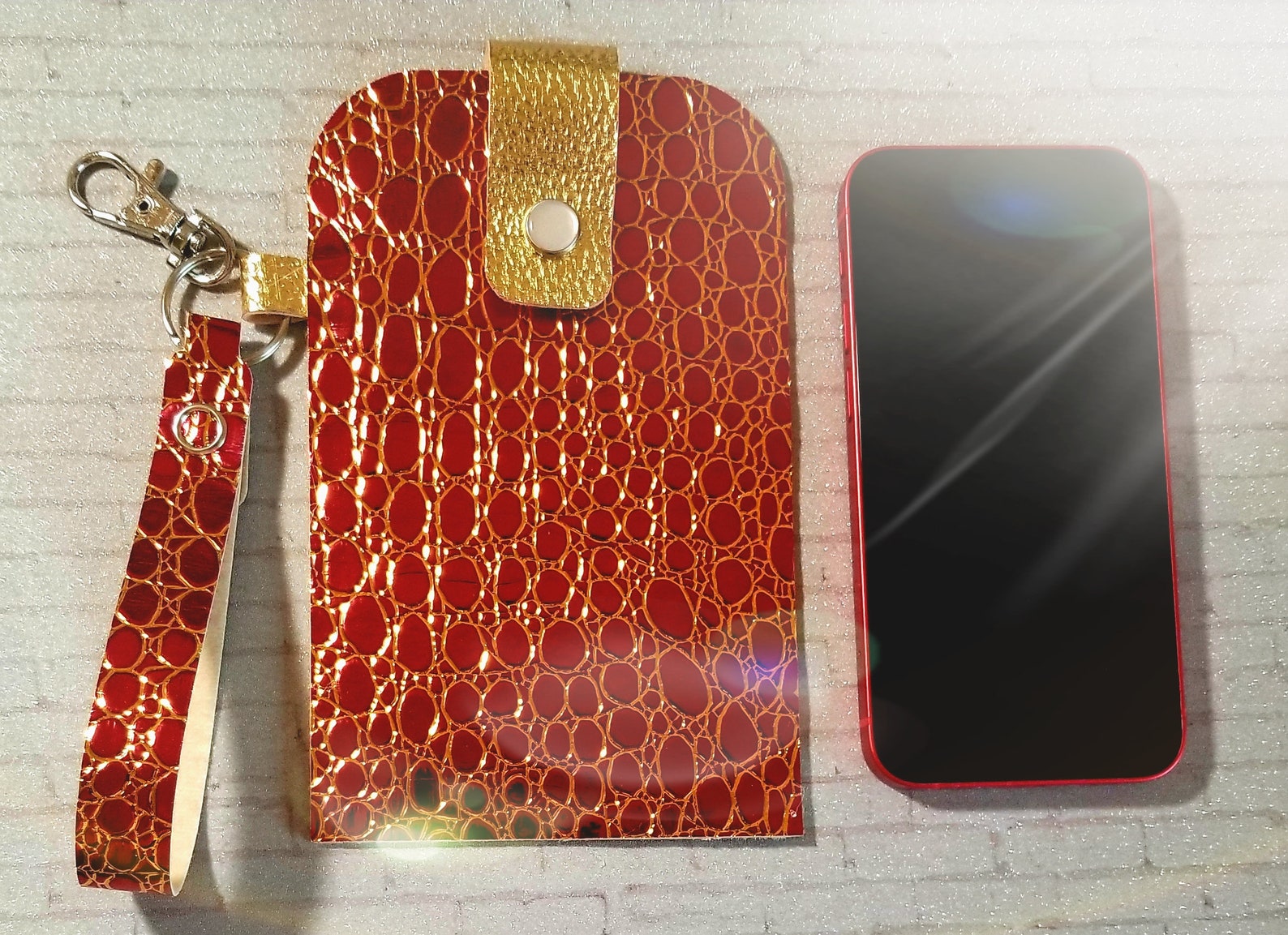 Cell Phone Holder Keychain Phone Case Phone Pouch Faux Etsy