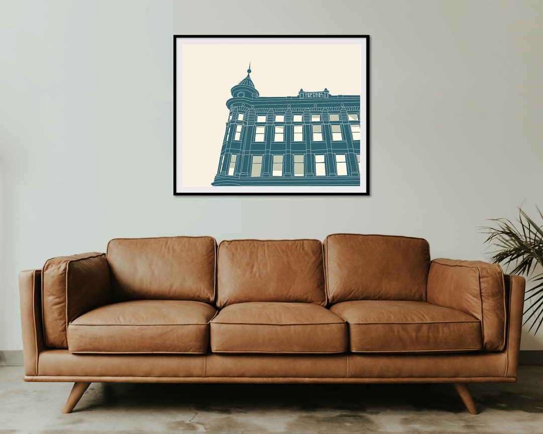 Central Block Building Northfield Minnesota / Ilustración Etsy España