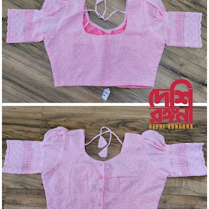 Vintage CHANEL CC Monogram Logo Pink CROP Top Shirt Blouse 