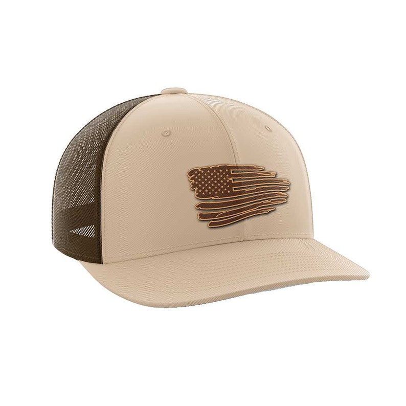 Torn Flag Leather Patch Hat