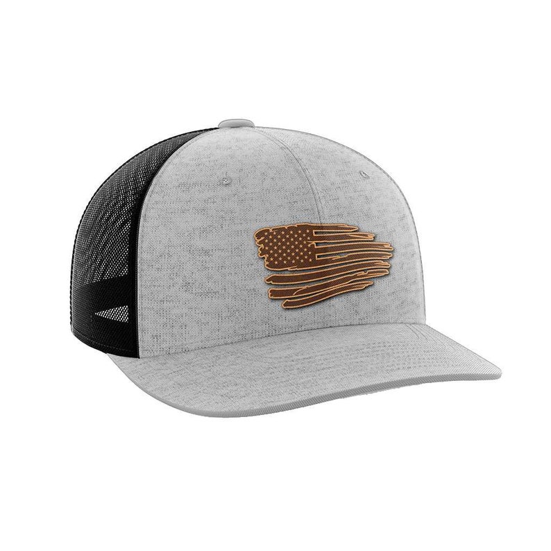 Torn Flag Leather Patch Hat