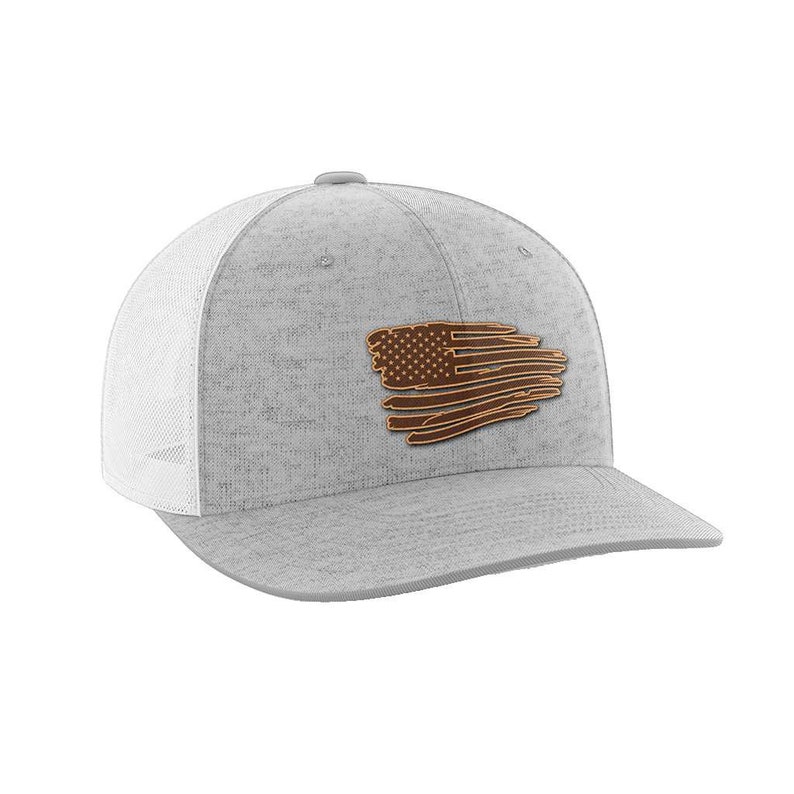 Torn Flag Leather Patch Hat