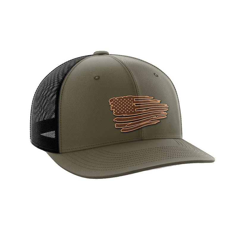 Torn Flag Leather Patch Hat
