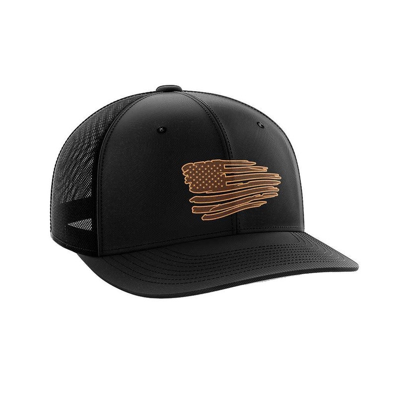 Torn Flag Leather Patch Hat