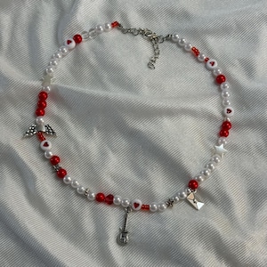nana osaki necklace - rockstargf alternative guitar red hearts stars downtowngirl indie manga anime