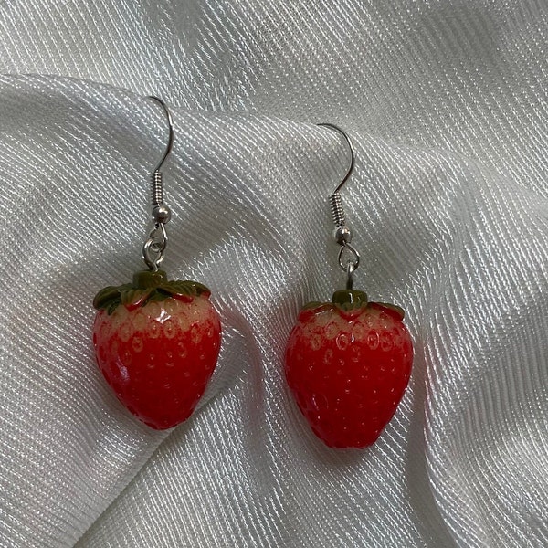 strawberry earrings