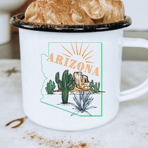 Arizona Travel Mug,  Camping Mug , AZ Souvenir, AZ State Mug, Desert Boho Mug