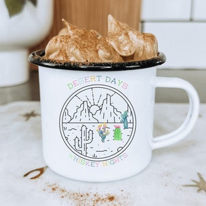 Desert Day Camping Mug, AZ Souvenir, Camping Mug, AZ State Mug, Desert Boho Mug