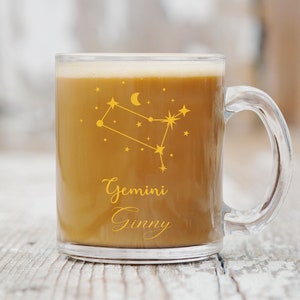 Gemini Zodiac Gift, Personalized Gemini Mug, Gemini Birthday Mug, Zodiac Mug