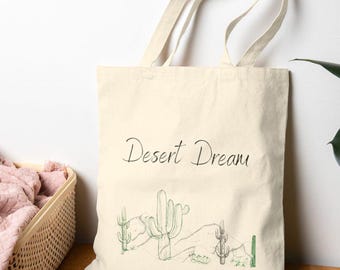 Cactus Themed Tote, Boho Bag, Personalized Bag, Succulent Theme Gift, AZ Bachelorette Weekend, AZ Gift