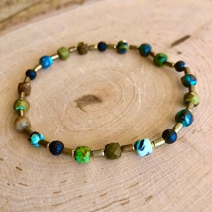 December Birthstone | AZ Turquoise Bracelet | Sedona | Turquoise Bracelet | Unisex Bracelet | Dainty Bracelets for Women