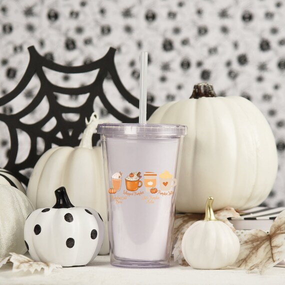 Halloween Travel Mug Fall Travel Cup Starbucks Inspired Etsy