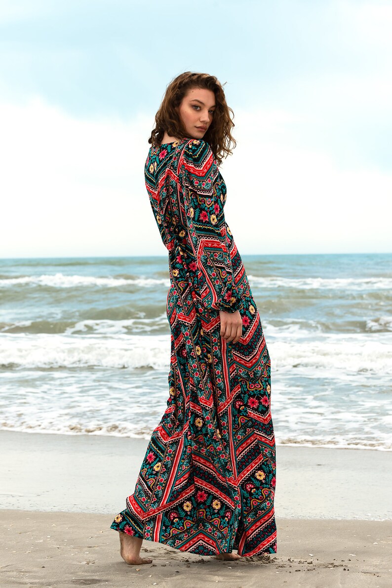 Boho dress,Maxi boho Dress,Maxi Dress,Bohemian Dress,Hippie Dress,Floral Dress,Handmade dress Boho Hippie Dress Festival clothing