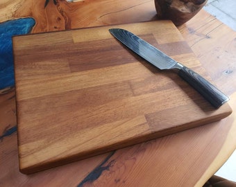 Large Solid Walnut Cutting Board - Rustic, Hardwearing and Handmade with Custom Engraving Available