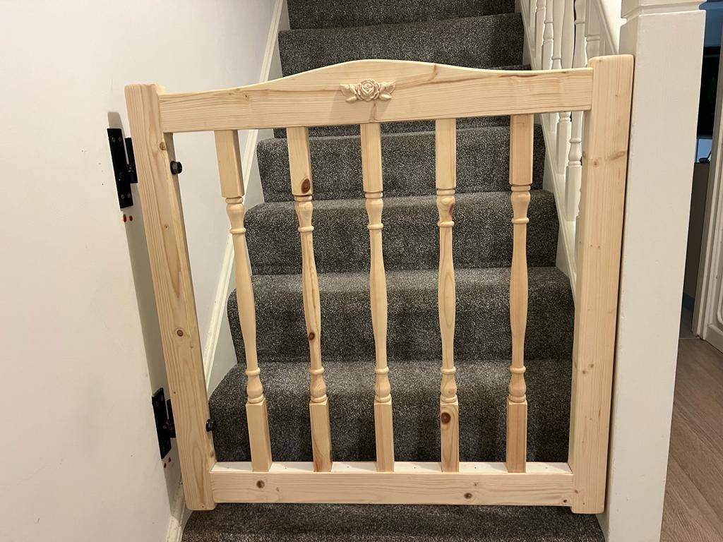 Double Door Pet Or Baby Gate, Custom Pet Or Baby Gate, Solid Wood, For Dogs And Puppies, Child