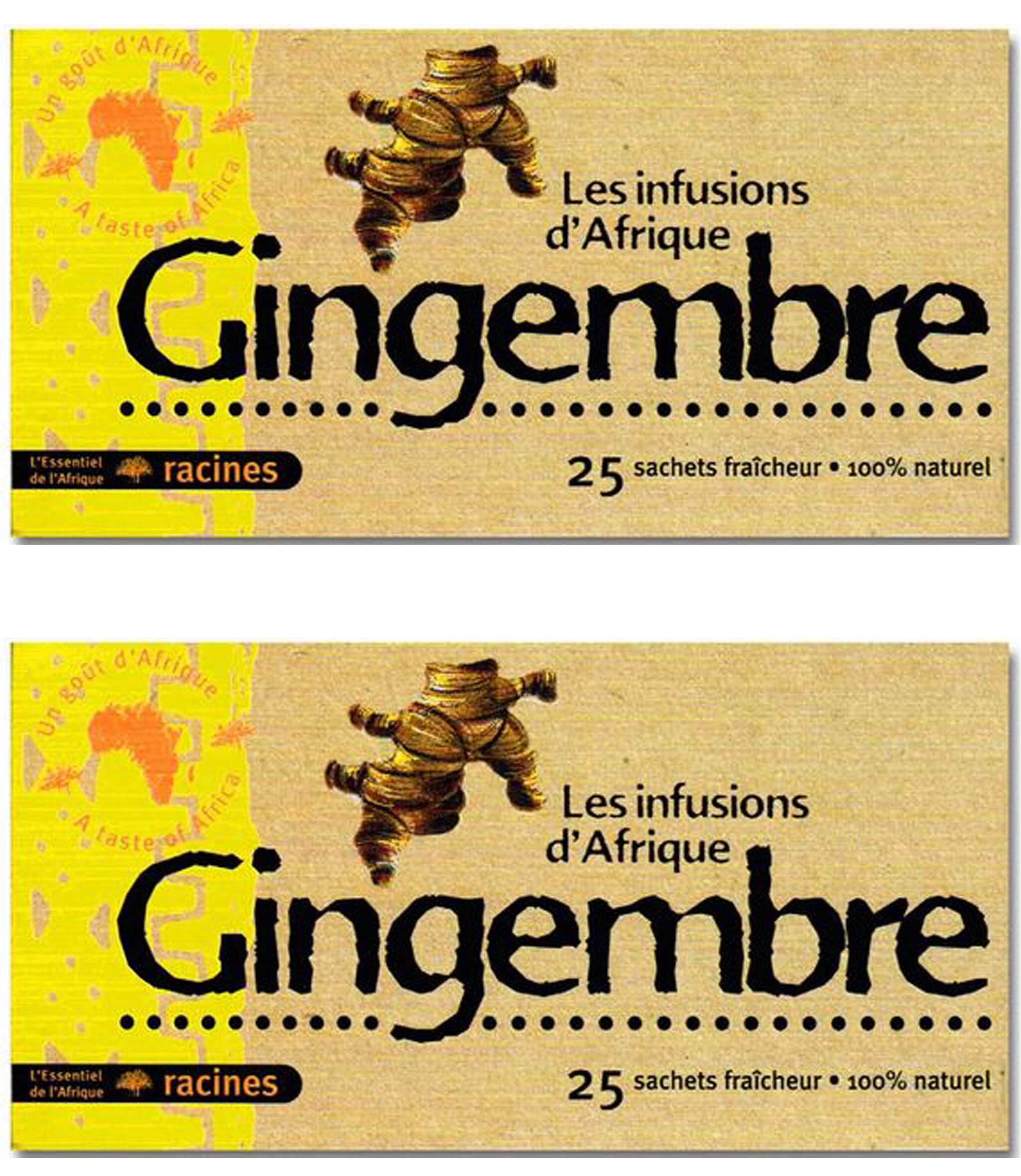 Infusion d'afrique Au Gingembre Lot de 50 Sachets en Vrac