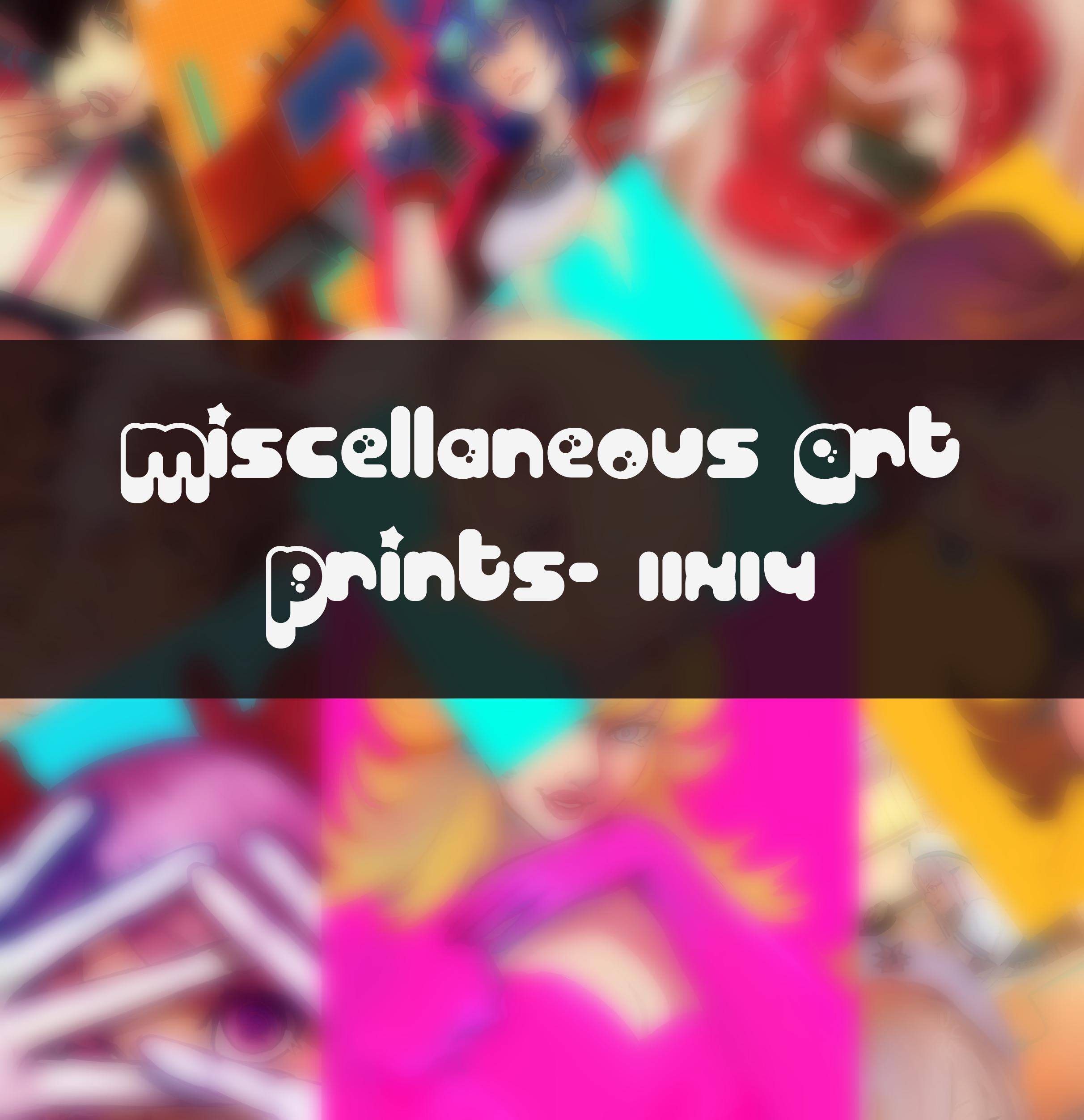 Video game and anime prints - 11x14
