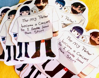 LOL sticker- tv show version meme stickers- glittery and handmade
