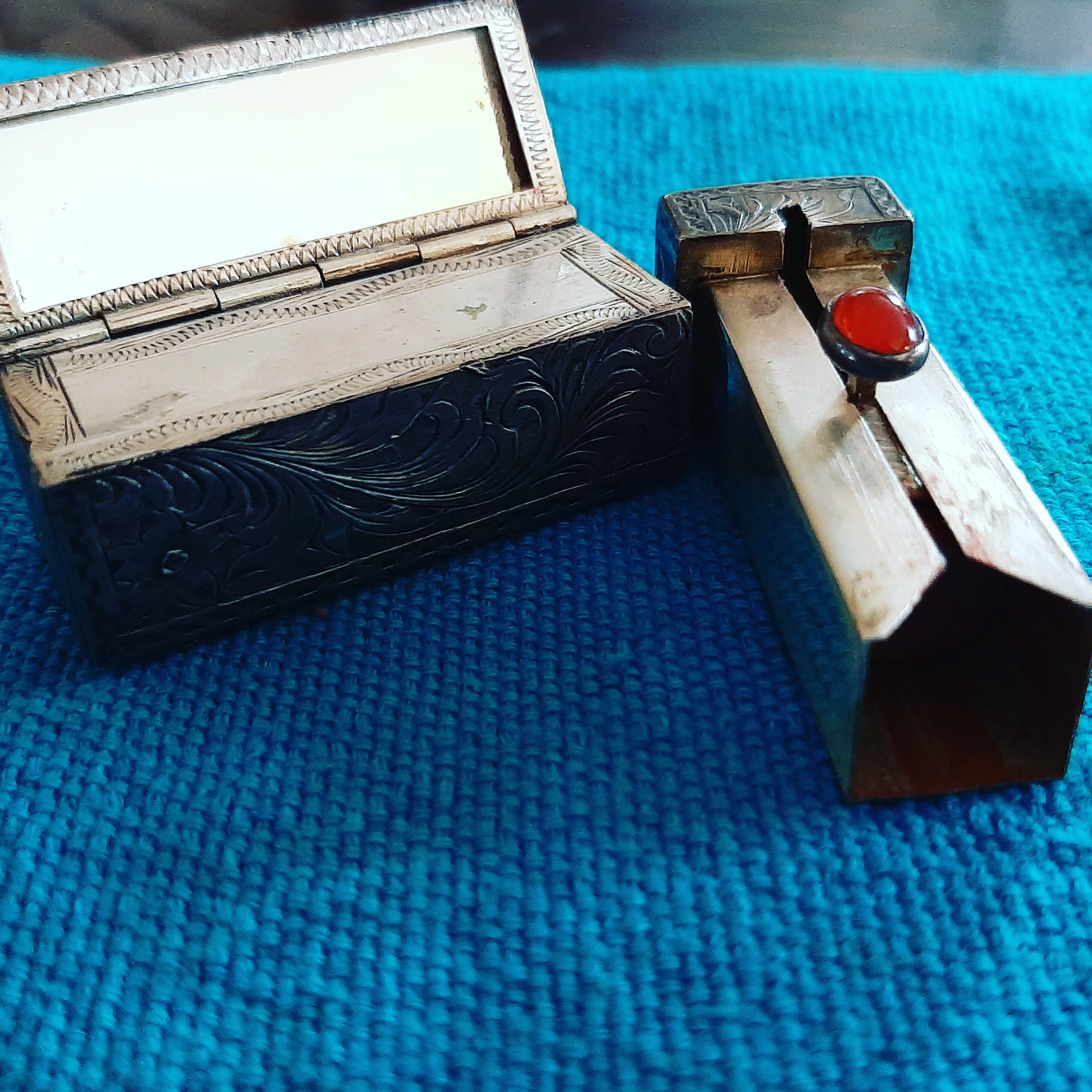 Vintage Italian Lipstick Case with carnelian Etsy