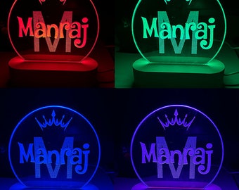 Personalisierte Mini-LED-Schreibtischlampe, Nachtlicht, personalisiertes Geschenk für Sie, einzigartiges Geburtstagsgeschenk, Nachttisch-Raumdekoration, Geschenk für Kinder