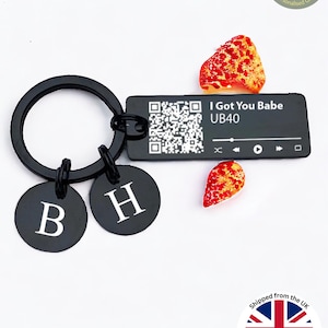Personalized QR Code Keychain: Stainless Steel Music/Video Keyring