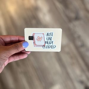 Bookish Daisies Credit Card Sticker: Vinyl Debit Card Skin