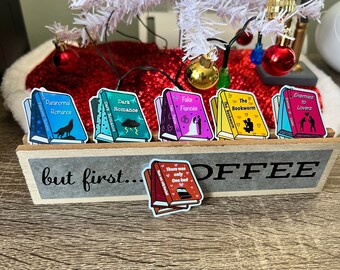 Book Tropes Holographic Stickers: Dark & Paranormal Romance, Bookworm