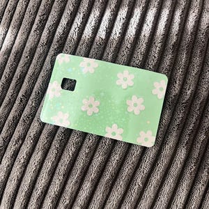 Credit Card Sticker|Vinyl sticker | hollographic credit card Sticker| sparkle | debit card skin|debit card skin|flowers