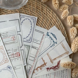 50 pièces d'étiquettes de style vintage pour journaling, scrapbooking, junk journal. DIY. Style vintage. Papeterie.  Craft.