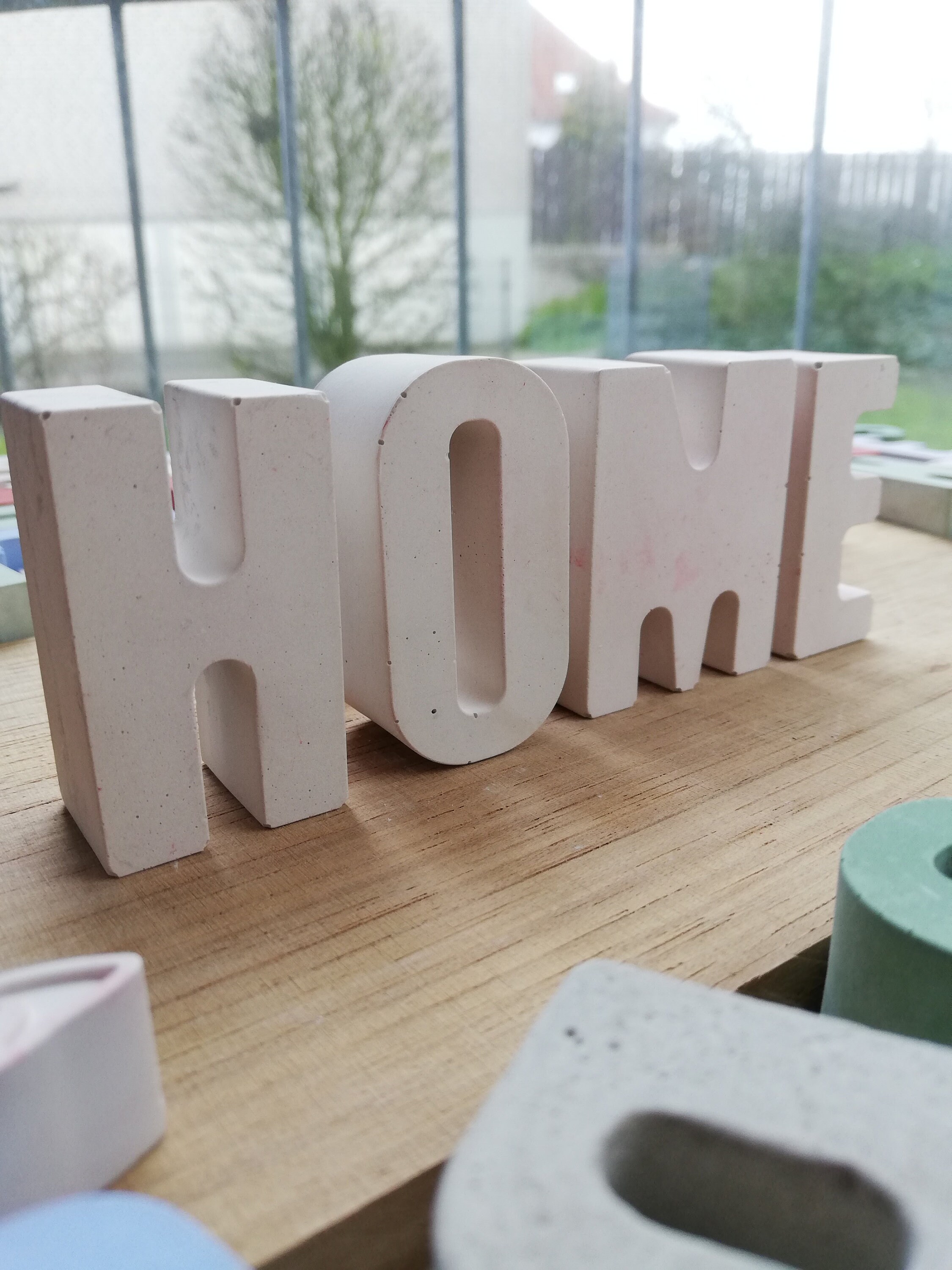 Concrete Letters HOME also Possible in Colour Etsy