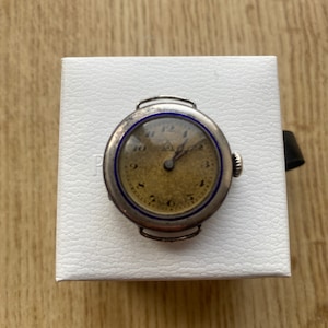 Women&#39;s Antique and rare in 800 sterling silver work watch Alpina.Great gift to antique watch collector