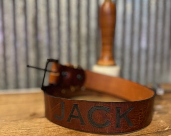 Hundehalsband Benutzerdefinierte personalisierte Marke 100% echtes Leder Wasserbüffel Fell Hand Cut | Gürtel, Welpe, Junge, Mädchen, Haustier, Groß, Klein