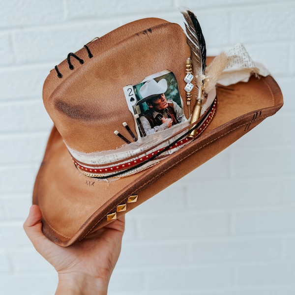 Outlaw Custom Burned Cowgirl Hat | Western Concert Country Cowboy Festival Lainey Wilson Zach Bryan Tyler Childers Jason Aldean