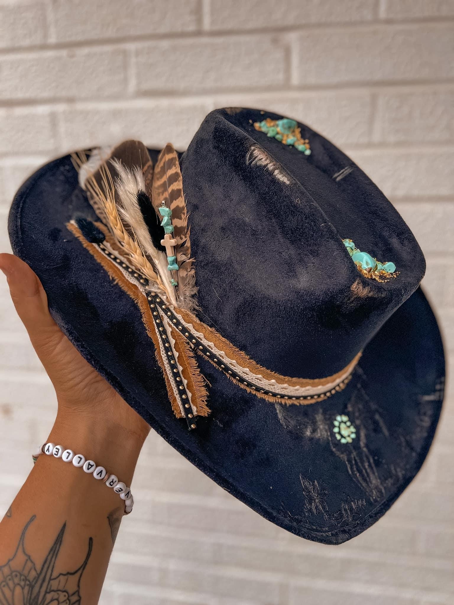 HEITIGN Cappello Da Cowboy Di Paglia,Cappello Da Cowgirl Da Cowboy Di Paglia Stile Vintage Unisex Cappello Da Sole Traspirante A Tesa Larga Hollow Con Fascia Rifinita In Rilievo Stile Occidentale