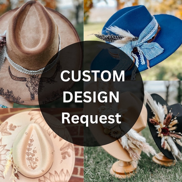 Custom Personalized Hand Burned *100% WOOL* Fedora Hat | Please READ FULL Description