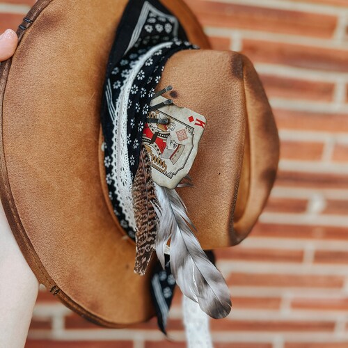 Hand Burned Wide Brim Fedora | Western, Cowgirl, Lainey  display picture 1