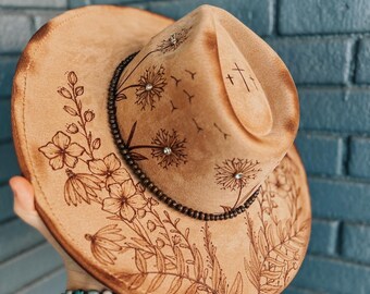 Boho Embellished Wide Brim Hat - Taupe Darker Taupe Boho Inspired Bolero/panama Wide Brim Fedora  main image 2