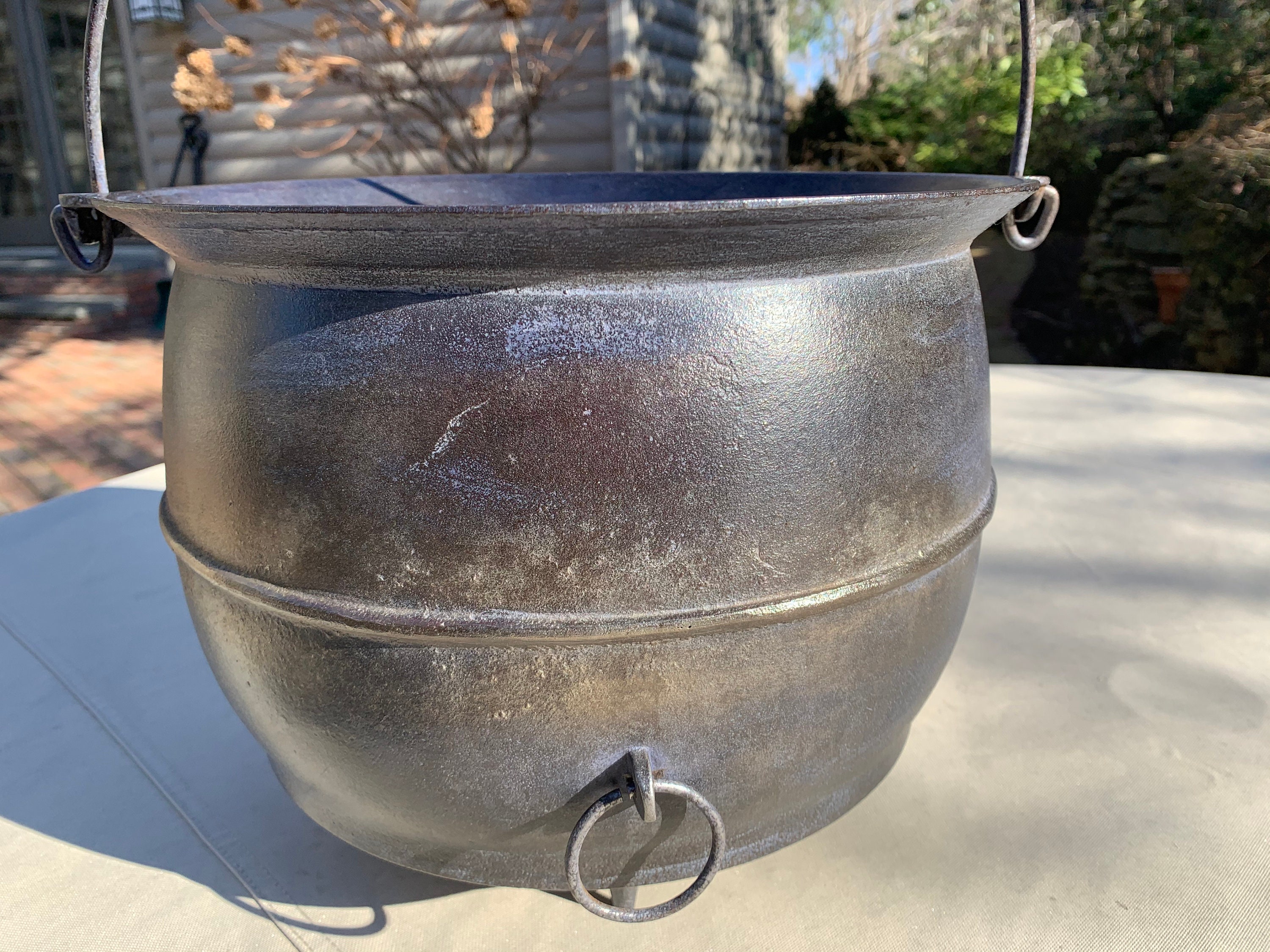 Antique Cast Iron Cauldron for sale Only 3 left at 60