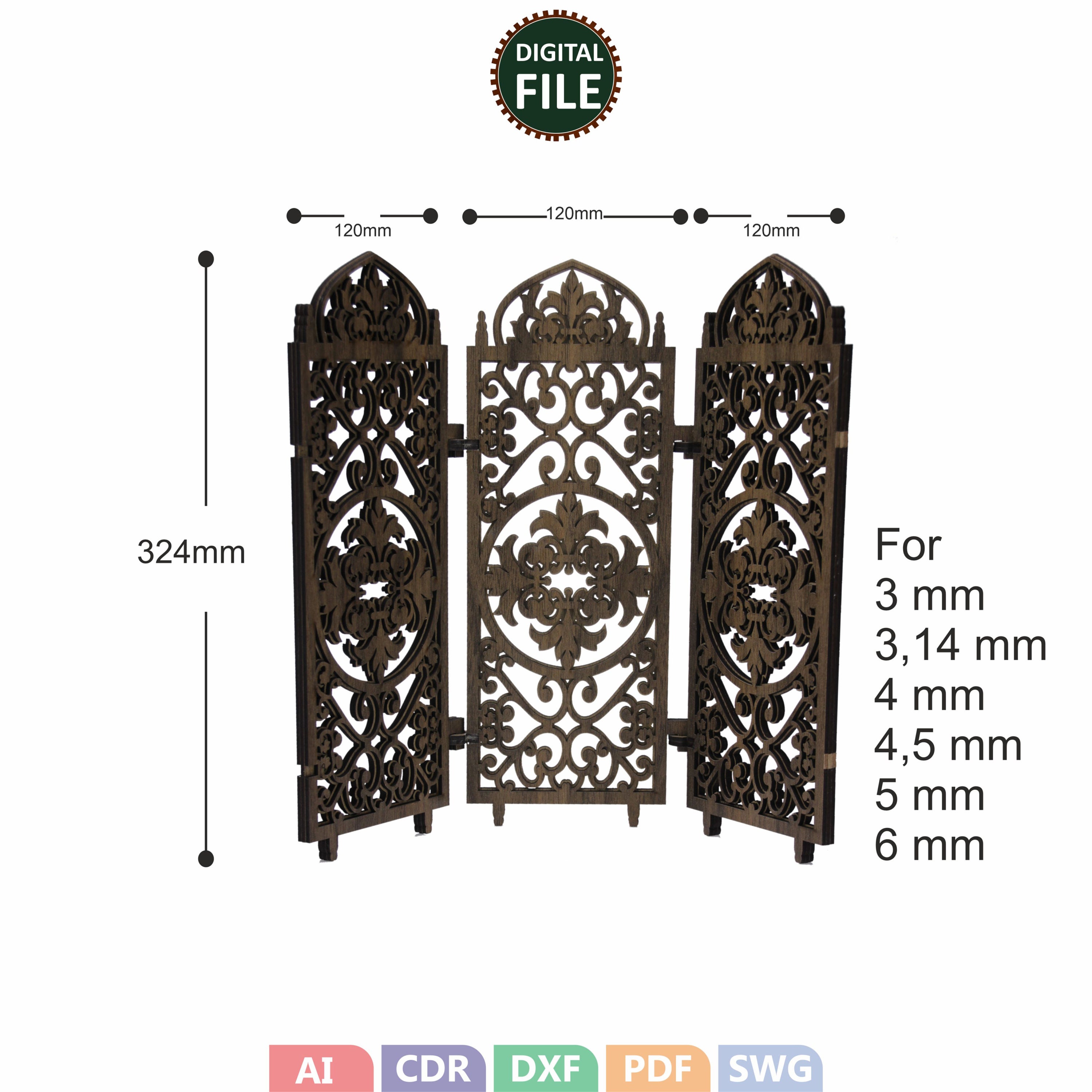 Miniature Folding Screen Svg Baby Photography Decorative Etsy