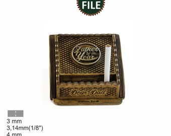 Automatic Cigarette Box,  Handmade Automatic Smoking Accessories, 3mm, 1/8inch, 4mm, 5mm. Laser cut files SVG, PDF, CDR Digital product