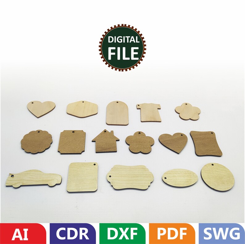 Keyrings Template Svg Laser Cut File Keychains Blanks Svg Etsy UK