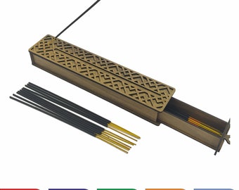 Incense Holder,  Incense Burner,  Incense Stick Holder,Incense holder with wooden drawers, Incense Holder svg, dxf