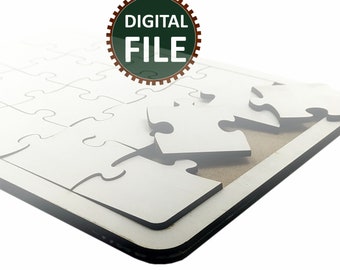 Wooden Puzzles svg, Puzzles laser cut, Puzzle Templates, Jigsaw puzzles file, CNC files, CNC plans