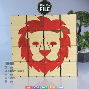 Decorative cubes, 3d puzzle svg, digital file, wooden puzzle, toy puzzle, wooden toy, for cnc, laser cut, DIY toys, SVG, CDR, Dxf,