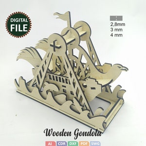 Holzgondel svg, DIY Spielzeug, DIY Spielzeug svg, Laser cut DIY, 3D Puzzle svg, Kirmes Gondel, Laser Cut File, Montessori Laser Cut Fileri
