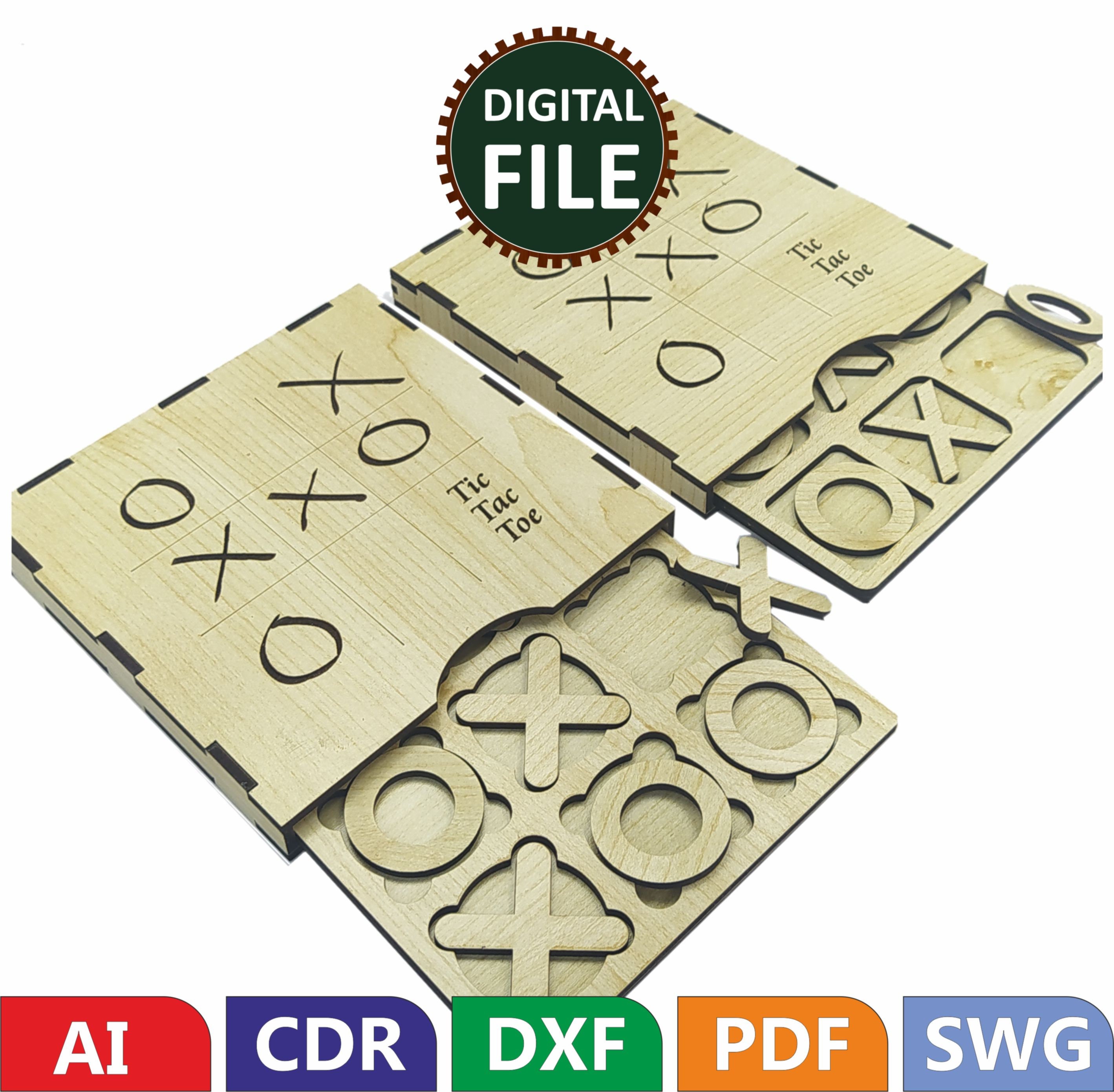 2 Different Models, Tic Tac Toe Vector for CNC in Svg Vector File and ...