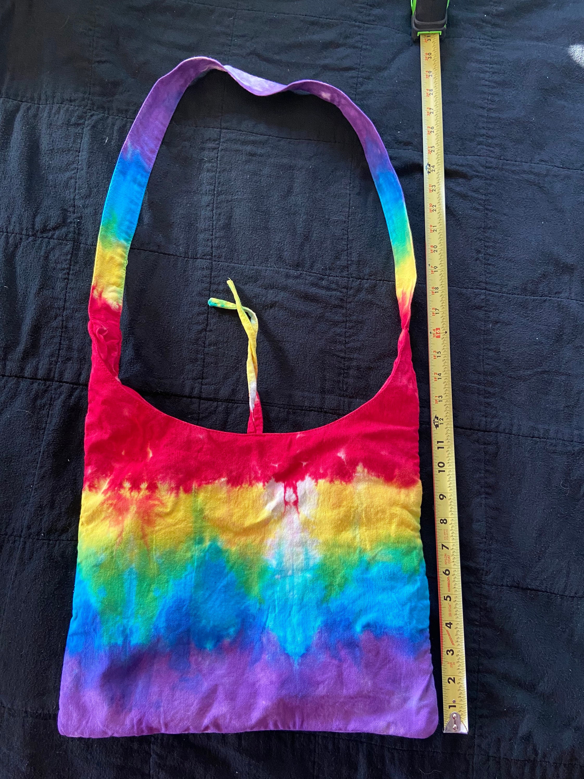 Tie Dye Canvas Bag Rainbow Colors Etsy