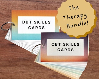 DBT CBTセラピースキルカードバンドル：メンタルヘルスサポート